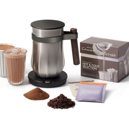 HOTEL CHOCOLAT All-New Velvetiser Drinking Chocolate Machine - Pewter