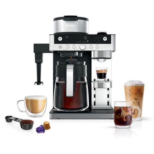 NINJA Prestige DualBrew System CFN803UK Pod & Permanent Filter Coffee Machine - Stainless Steel & Black