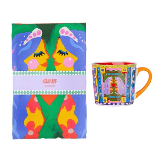 Eleanor Bowmer Gemini Zodiac Mug & Tea Towel Set