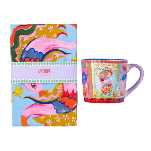Eleanor Bowmer Pisces Zodiac Mug & Tea Towel Set