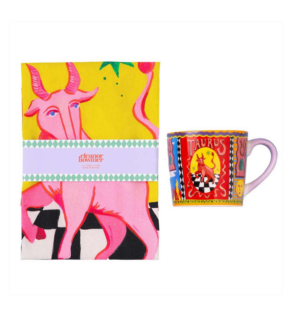 Eleanor Bowmer Taurus Zodiac Mug & Tea Towel Set