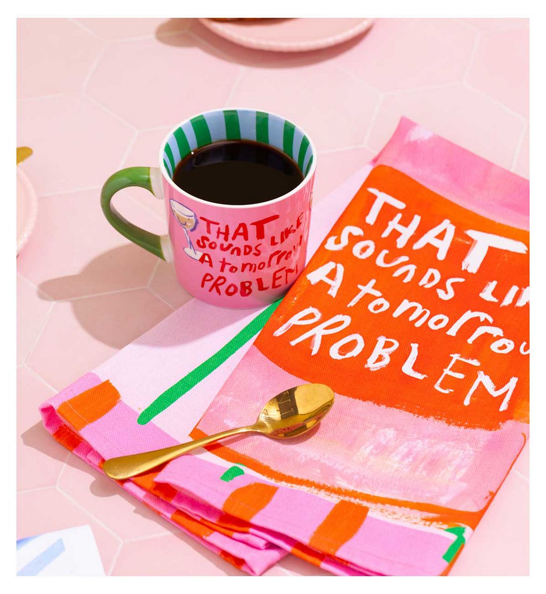 Eleanor Bowmer That Sounds Like A Tomorrow Problem Mug & Tea Towel Set