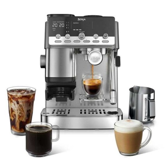 NINJA Luxe Café Mini Plus ES352UK Bean to cup Coffee Machine - Stainless Steel
