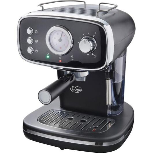 QUEST 36569 Retro Coffee Machine - Black